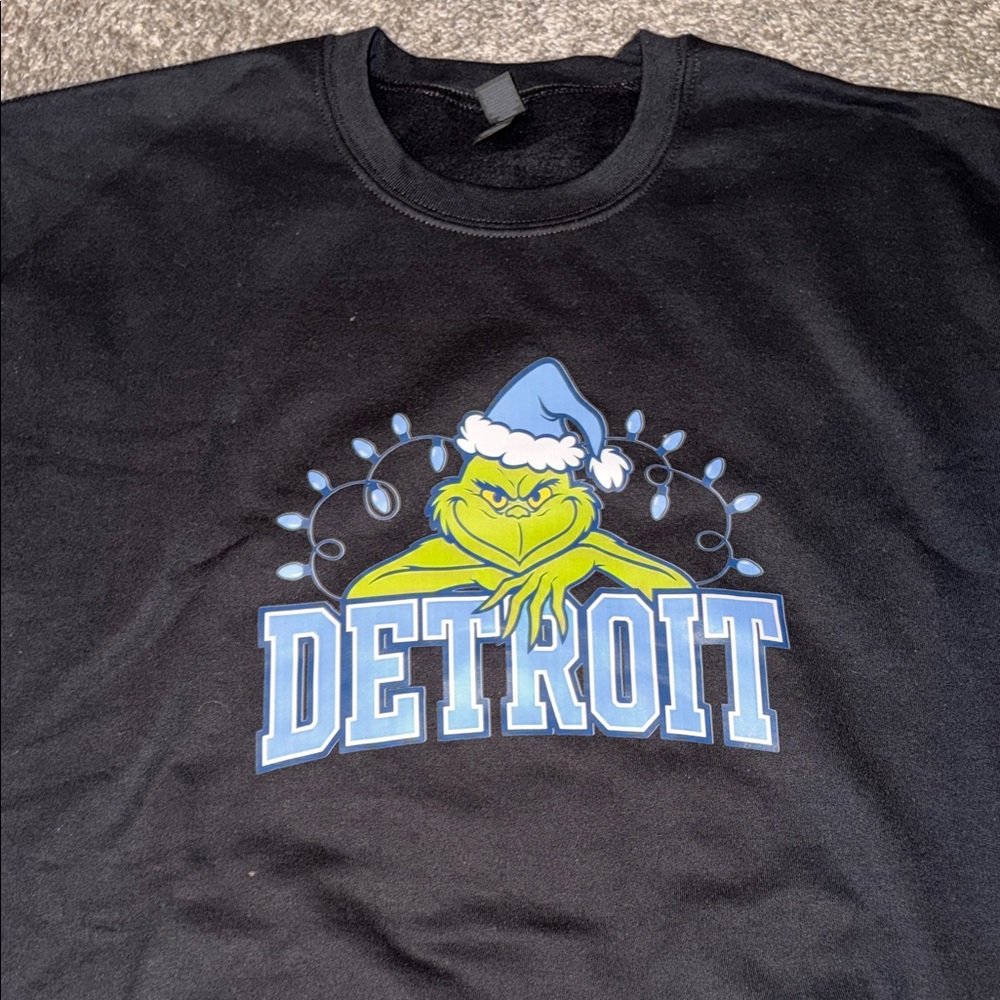 Gildan Black Detroit Grinch Sweatshirt